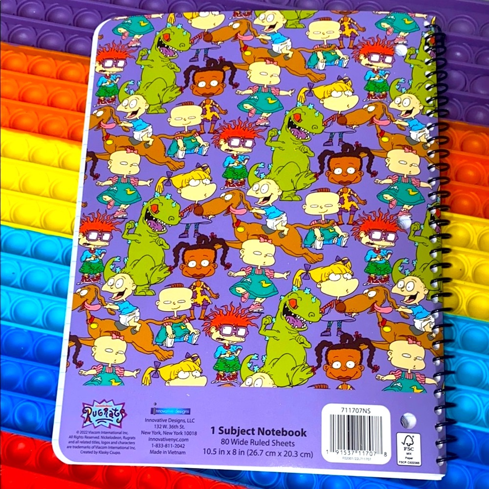 Nickelodeon Rugrats Themed Notebooks and Binder - Blue, Purple, Green - Picture 8 of 12